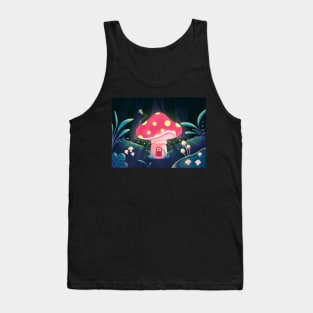 Mushroom House in a Magical World Tank Top